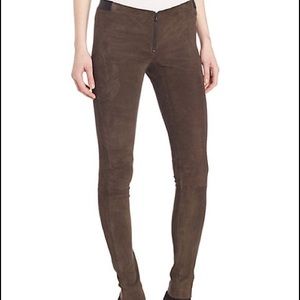 Alice and Olivia Brown Suede Pants Size 0